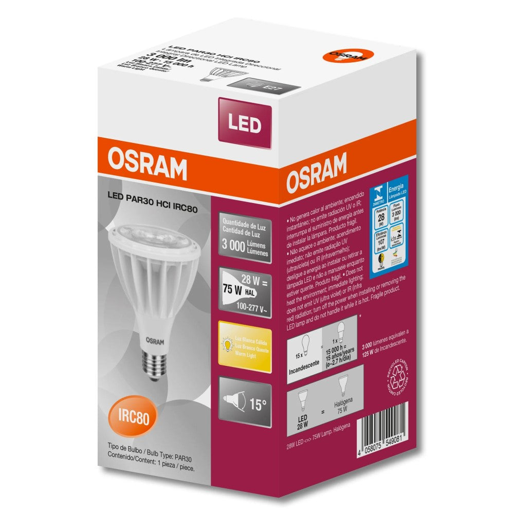 LED PAR30HCI 28W 30D 930 3000LM BIVE27 G3 MCA LEDCANCE