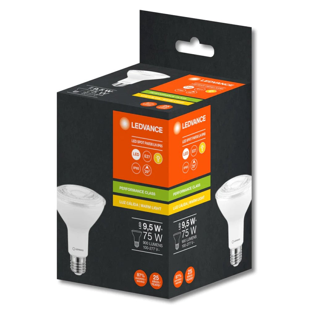 LED PAR30 LN IP65 9.5W 2700K 900LM 100-277V E27