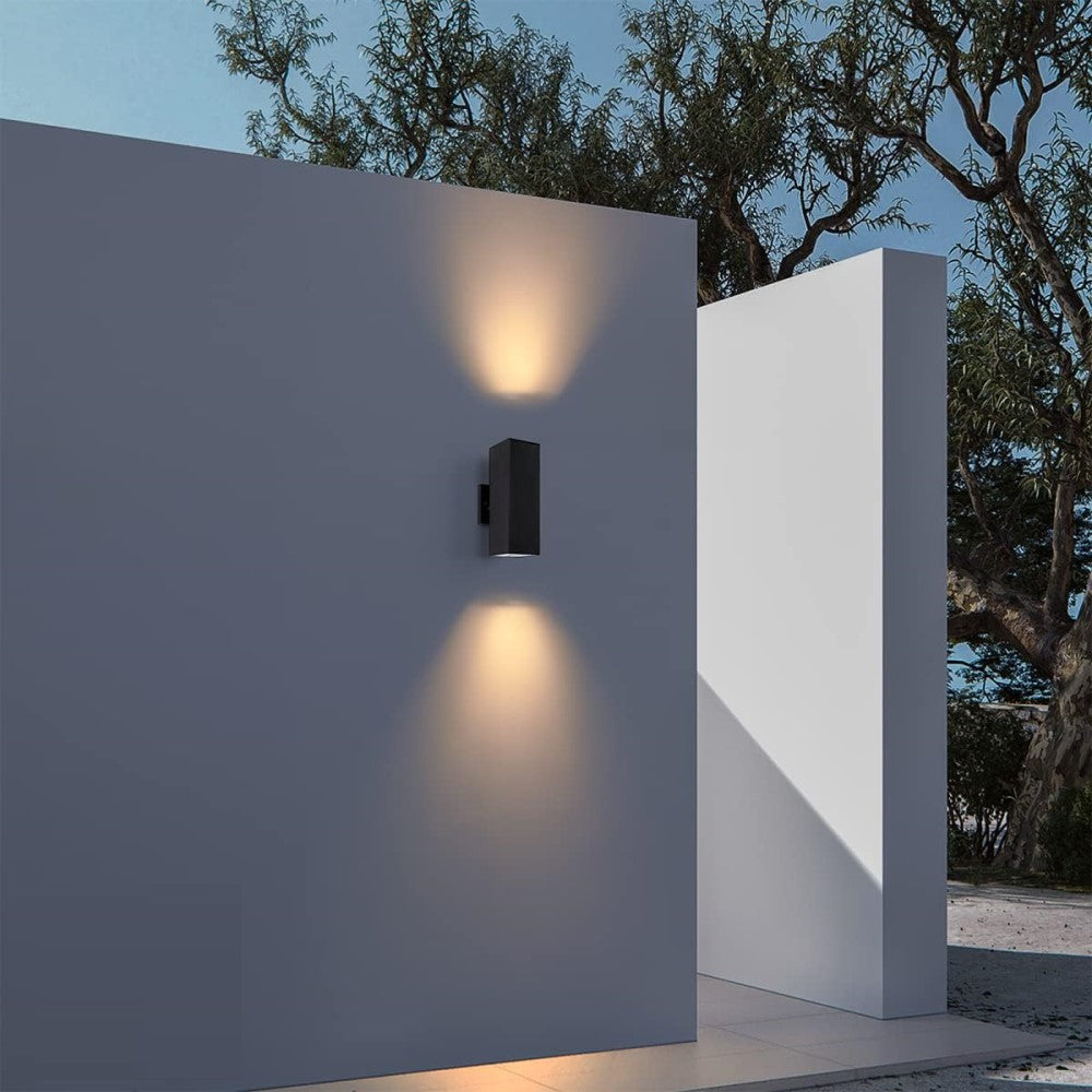 LUMINARIO PARA MURO RECT GU10 GRAFITO