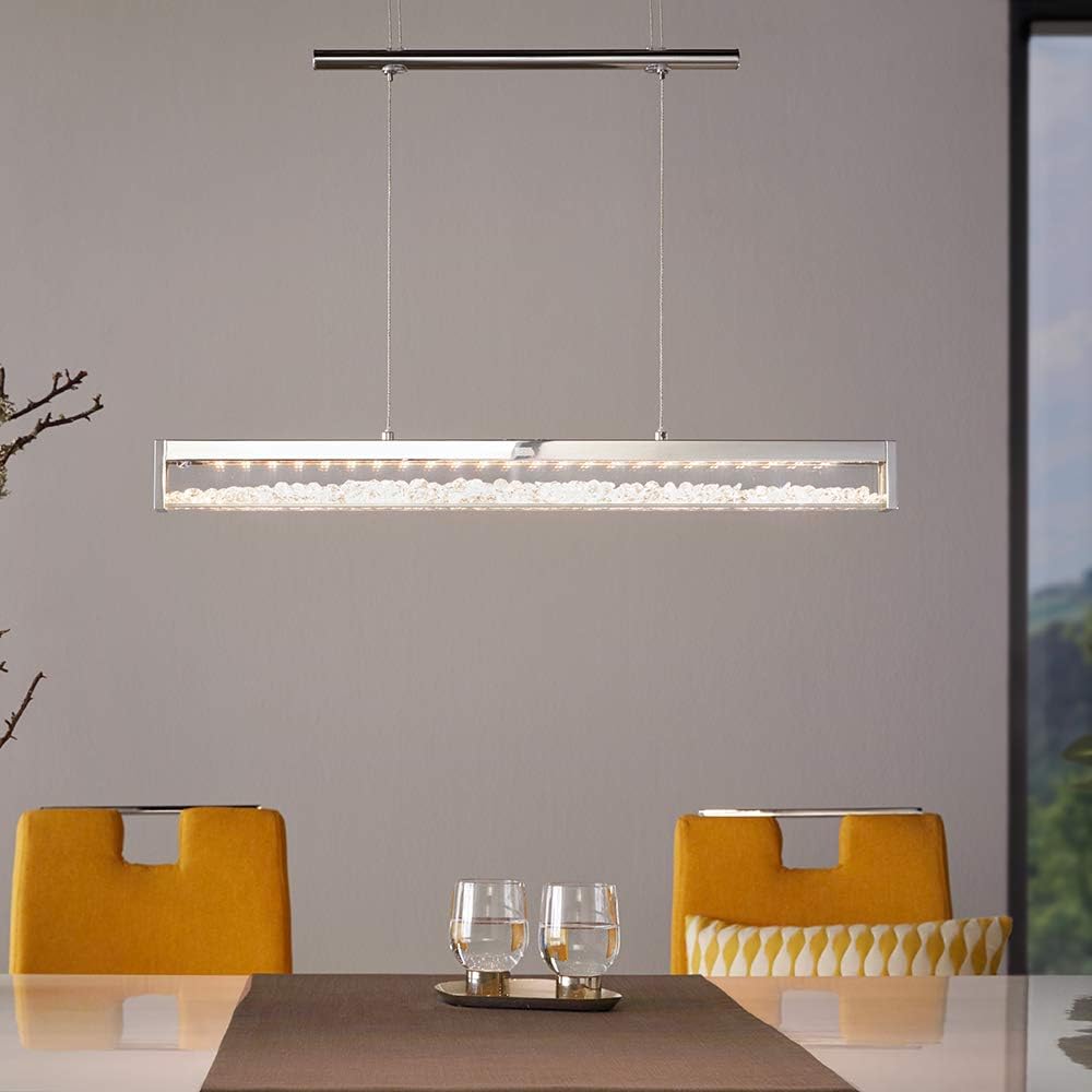 LUMINARIO COLG. LED 24W. CROMO CRISTAL LED INTEGRADO 93625 CARDITO I EGLO