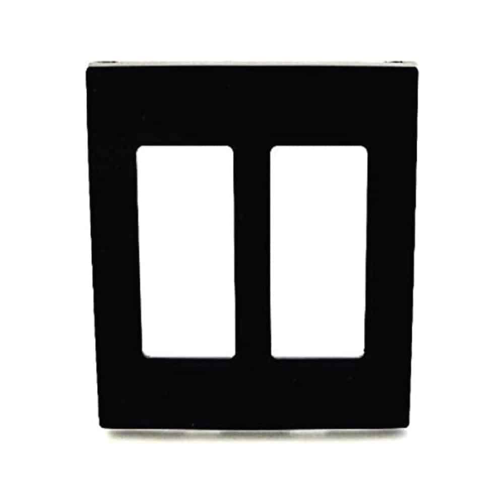 PLACA DECORA PLUS 2 UNIDAD NEGRO MCA LEVITON
