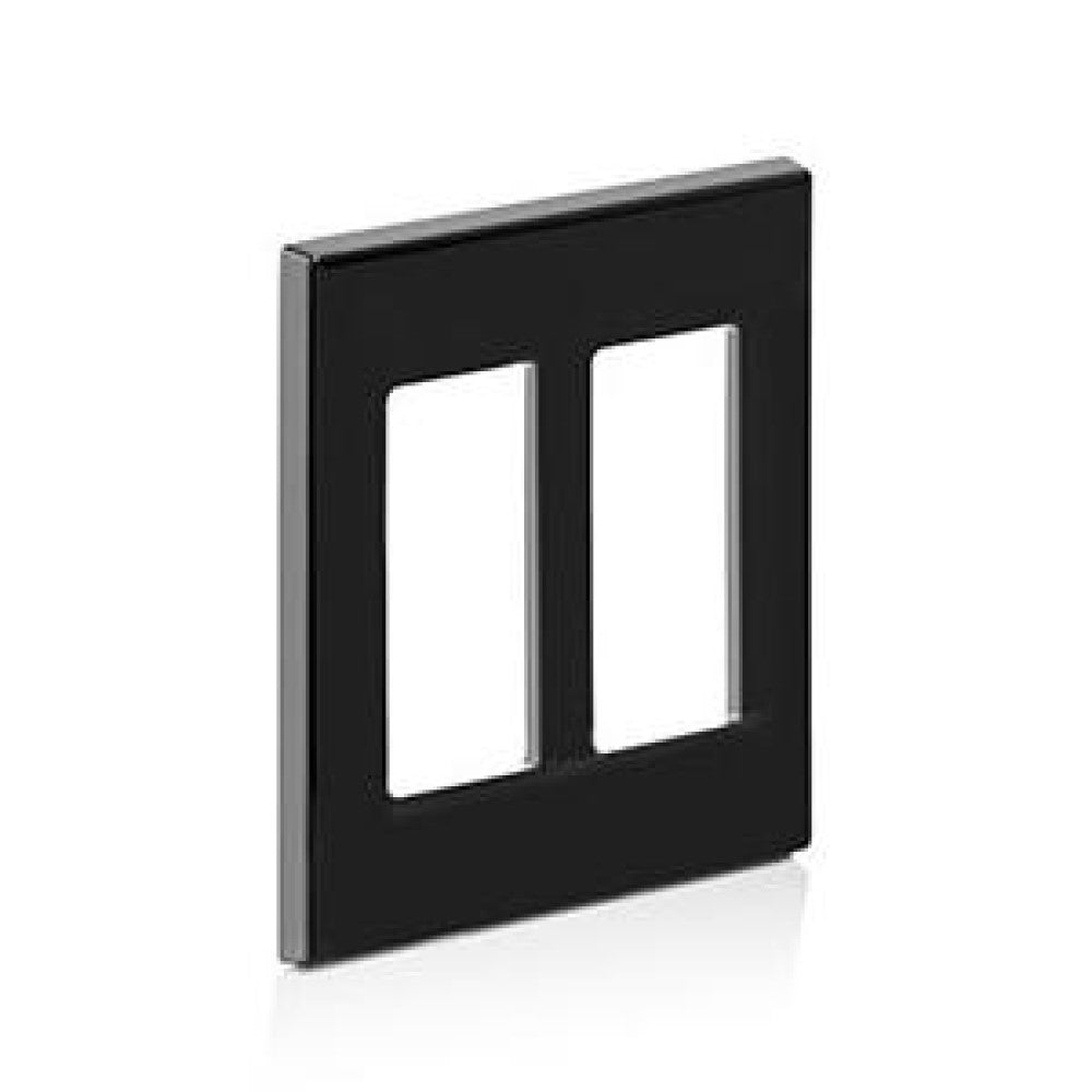 PLACA DECORA PLUS 2 UNIDAD NEGRO MCA LEVITON