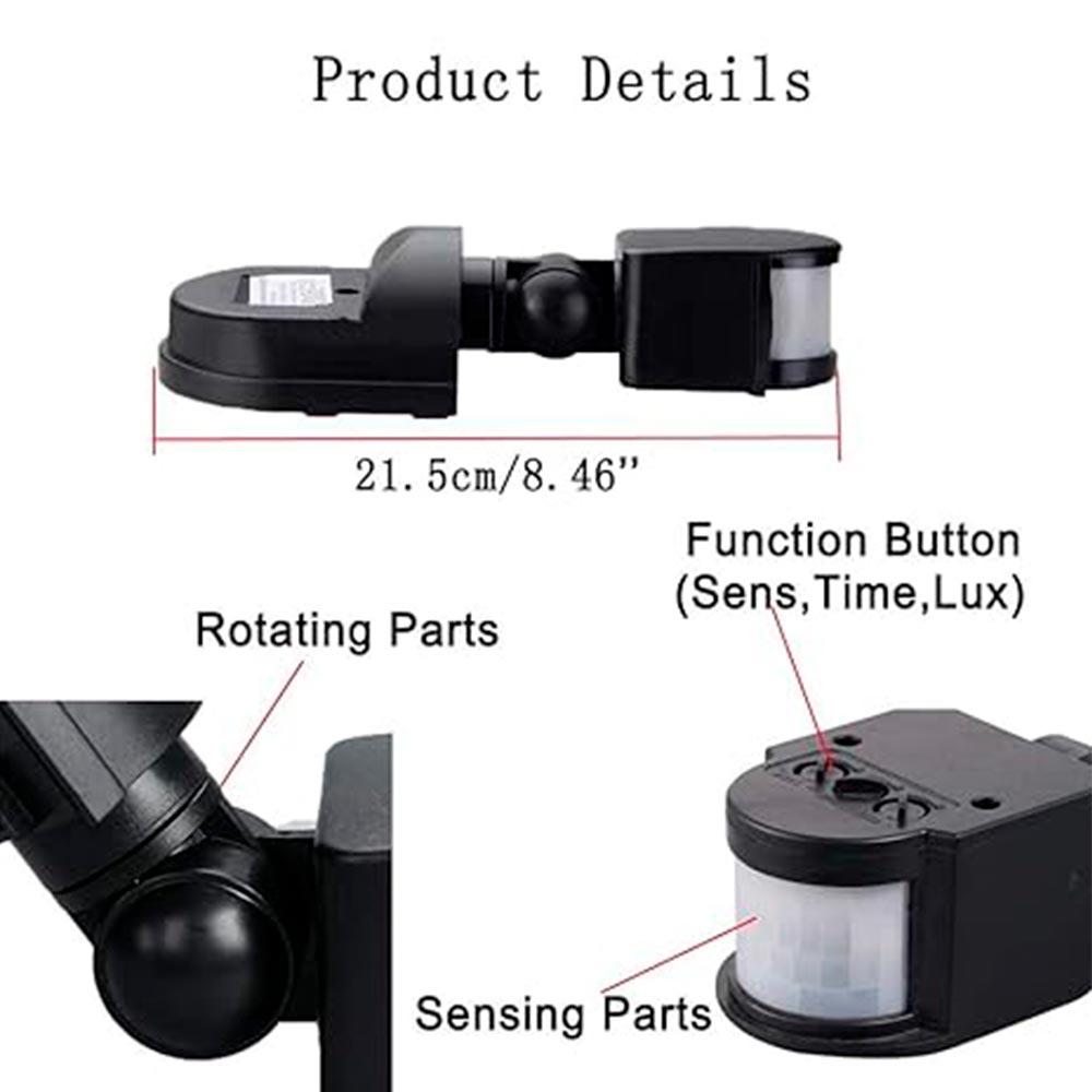 SENSOR DE PARED 140 NEGRO ***HAE2025***