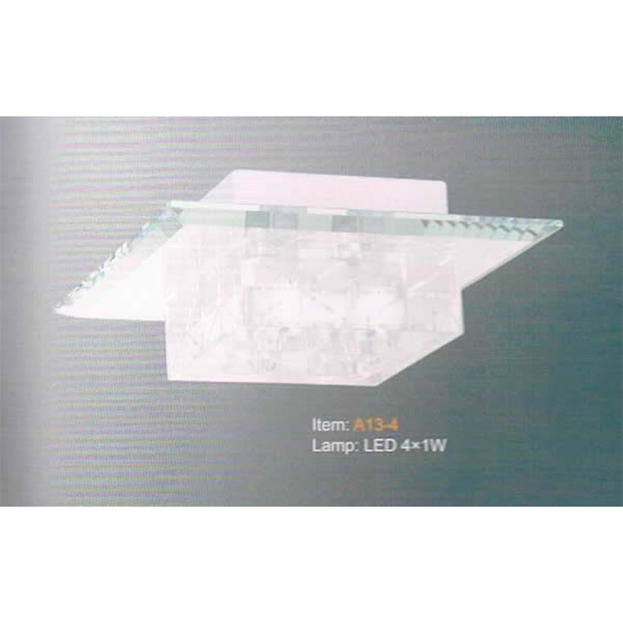 PLAFON 4 DE LED CRISTAL MCA IIDSA