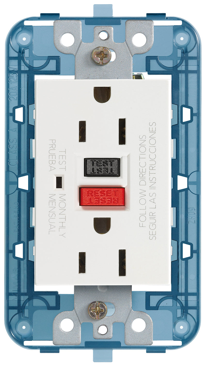 TOMACORRIENTE 2P+T 15A/127V. 3 MOD. GFCI USA BLANCO ARKE VIMAR