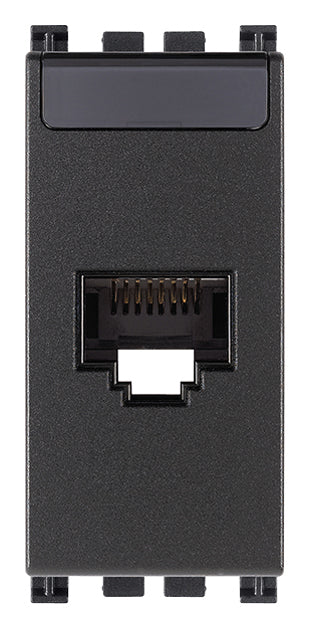TOMA RJ45 NETSAFE CAT.5E UTP 1 MOD. GRIS ARKE VIMAR
