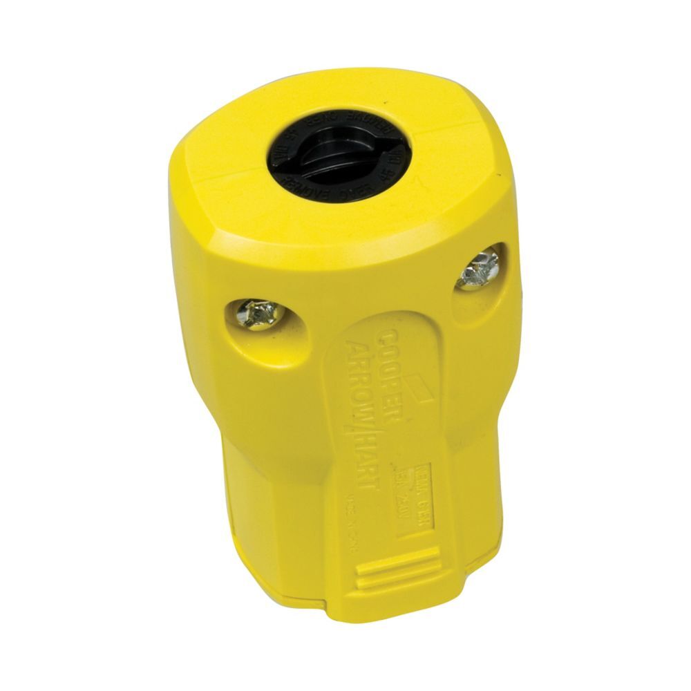 CONECTOR 15A 125V QUICK GRIP AMARILLO