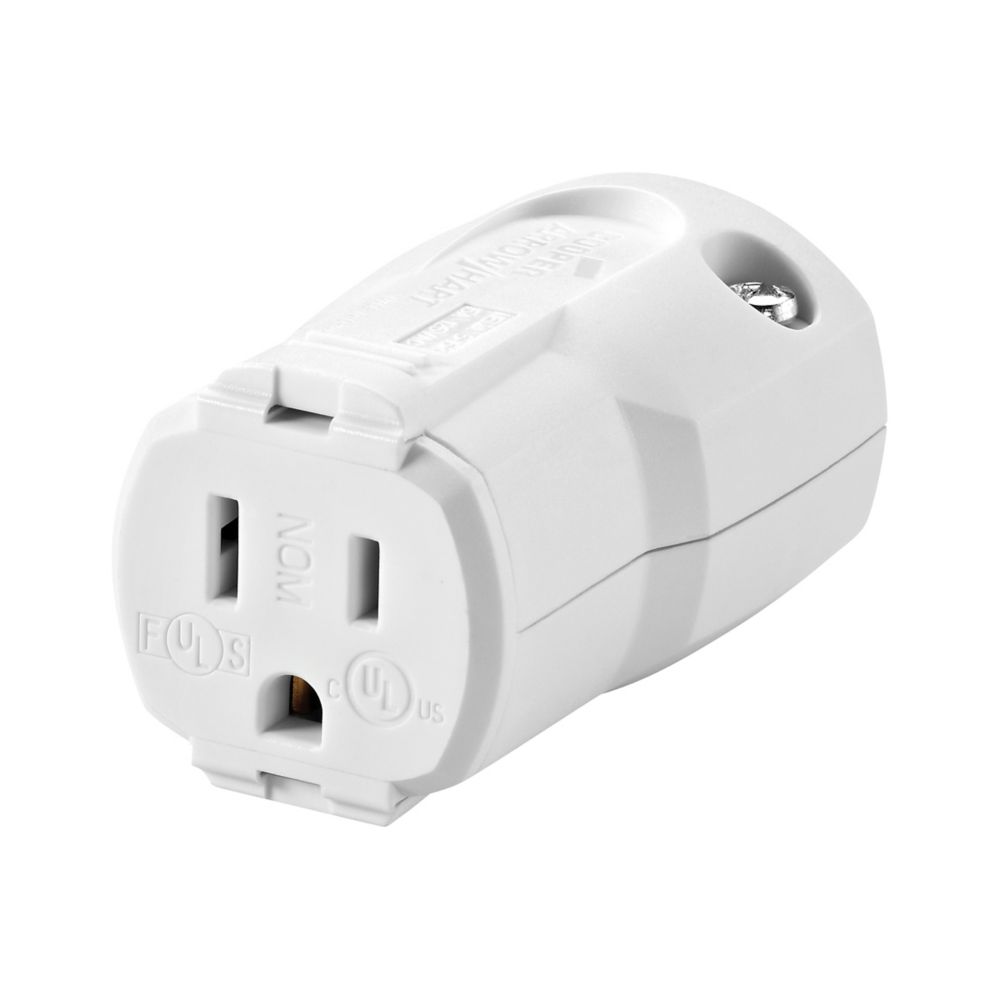 CONECTOR GRADO HOSPITAL 15A 125V 2P3W STR QUICKGRIP BCO