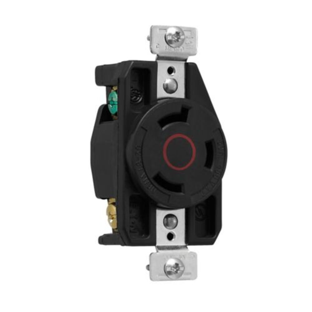 RECEPTACULO SENCILLO 30A 480V 2P 3H MEDIA VUELTA NEGRO AHL830R.