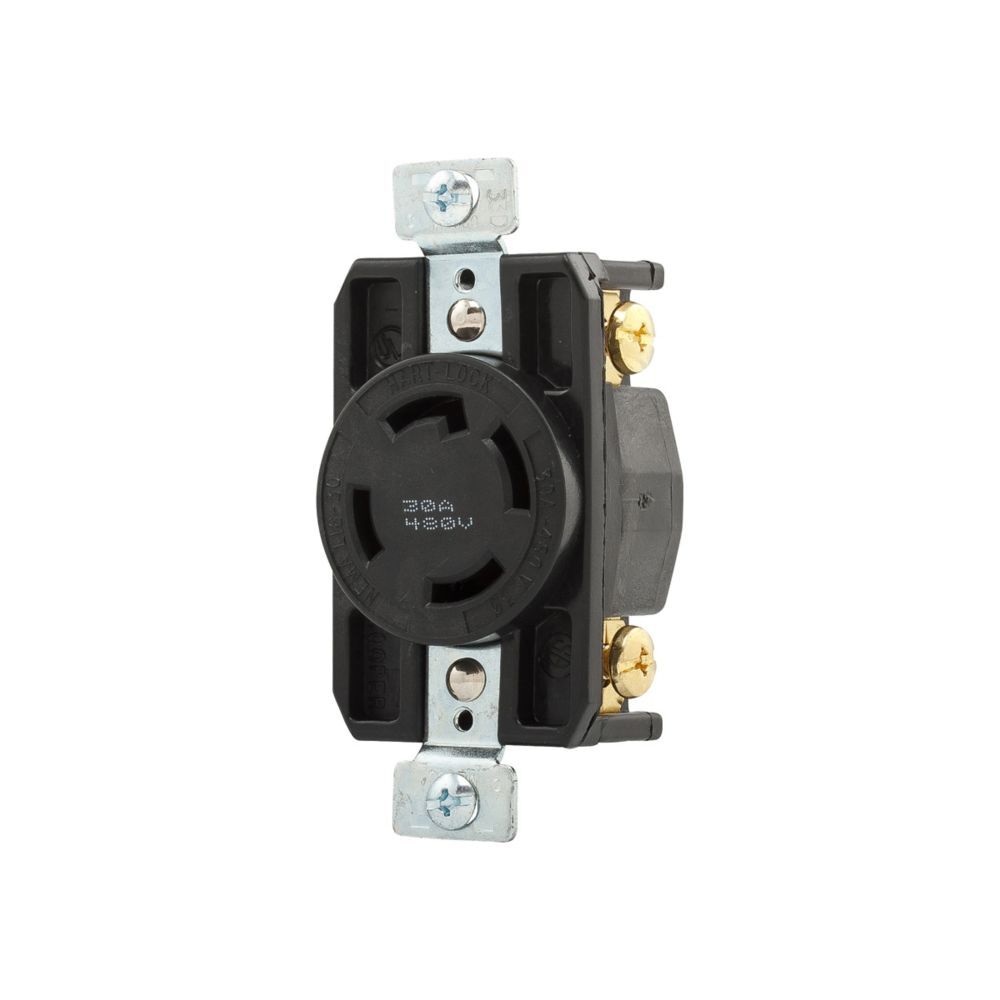 RECEPTACULO SENCILLO"HART-LOCK" MEDIA VUELTA 3P 4H 30A 480VCA NEMA L16-30 GRADO INDUSTRIA AHCL1630R