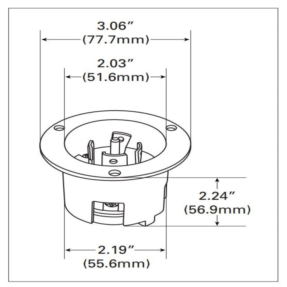 CLAVIJA EMPOTRABLE CON BRIDA (INLET) AHL2330FI ARROW HART