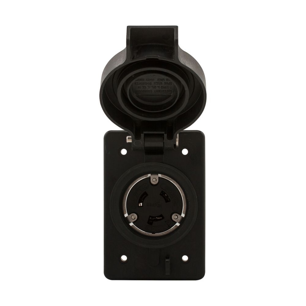RECEPTACULO SENCILLO "HART-LOCK" 2P3H 20A 277VCA NEMA L7-20 GRADO INDUSTRIAL AHCL720R COLOR NEGRO