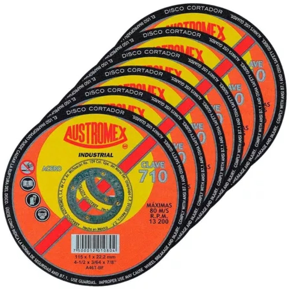 DISCO PARA CORTE DE METAL A46T BF 4-1/2X3/64X7/8 (115X1X22.2) MCA AUSTROMEX