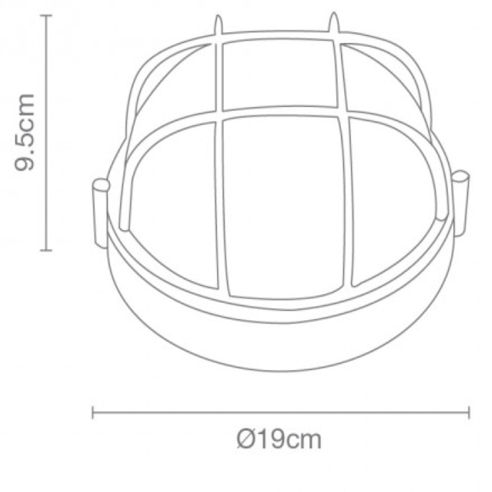 NAUTICA CON GUARDA REDONDA 60W E27 NO INCLUYE FOCO COLOR BLANCO MCA. TECNOLED