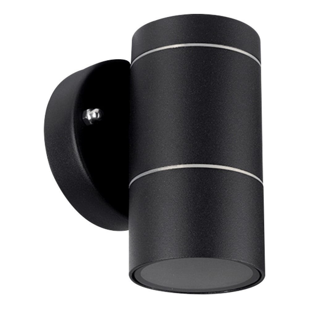 LUMINARIO CIRCULAR INCANDESC. MURO EXTERIOR CUBIERTO 127V 50-60HZ GU10 NEGRO BMS-021N2