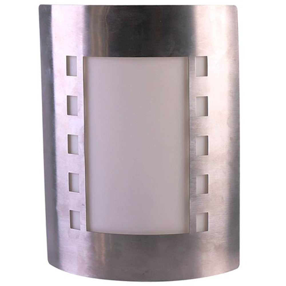 LUMINARIO INCANDESC PLATA MURO EXTERIOR DESCUBIERTO 127V 50-60 HZ E27 BMS-064S2 ***SIN T.E.***
