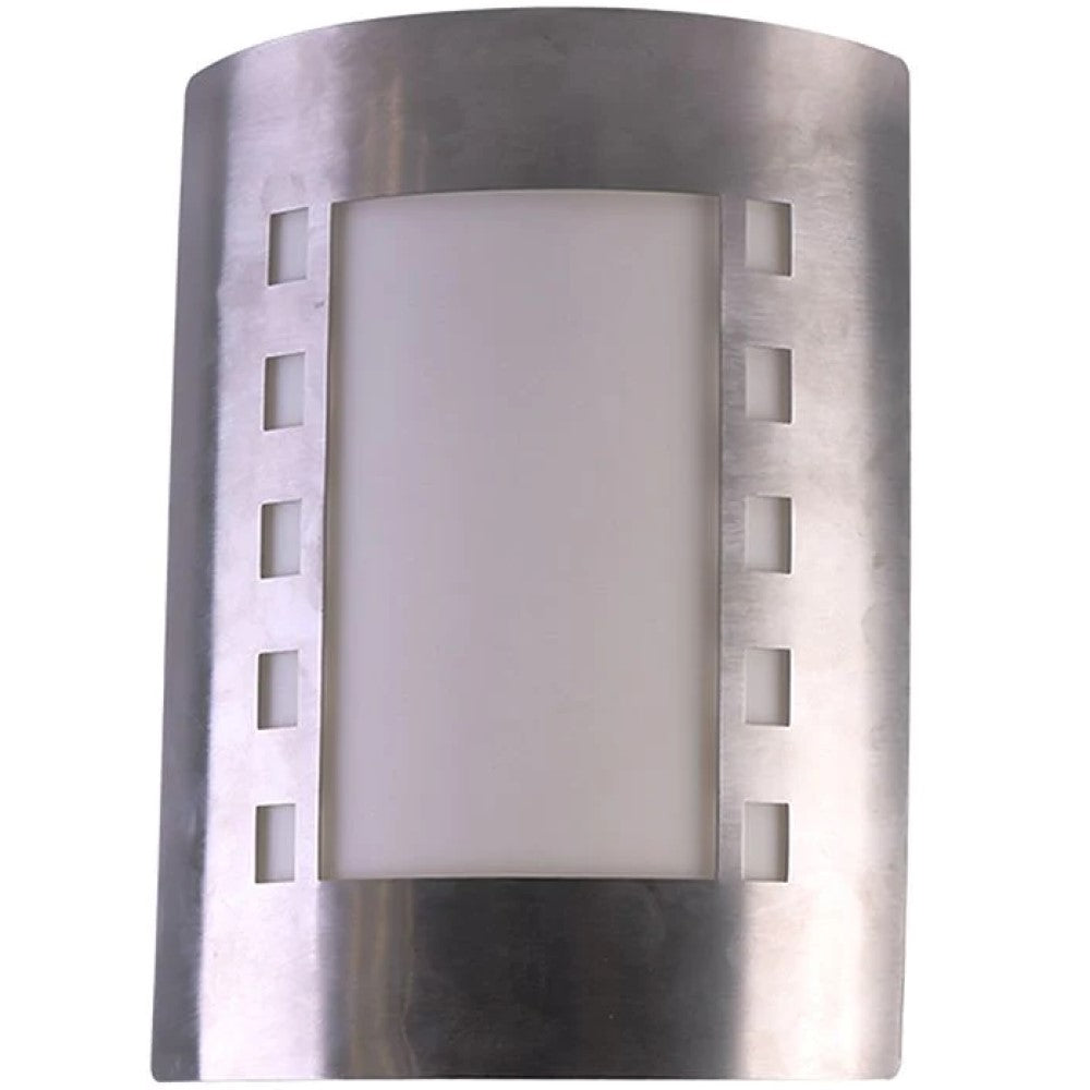 LUMINARIO INCANDESC PLATA MURO EXTERIOR DESCUBIERTO 127V 50-60 HZ E27 BMS-064S2 ***SIN T.E.***
