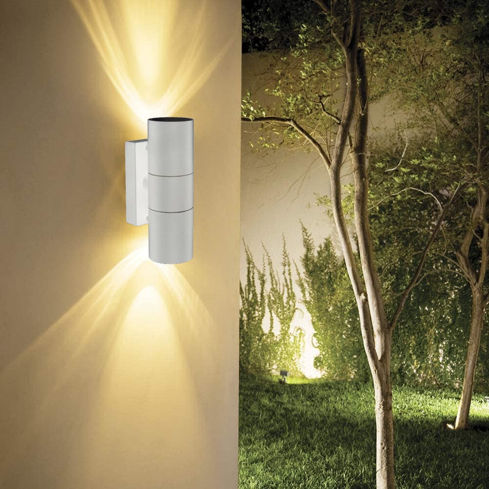 LUMINARIO INCANDESC. MURO EXTERIOR CUBIERTO 127V 50-60HZ 2XGU10 C. BLANCO TECNOLED