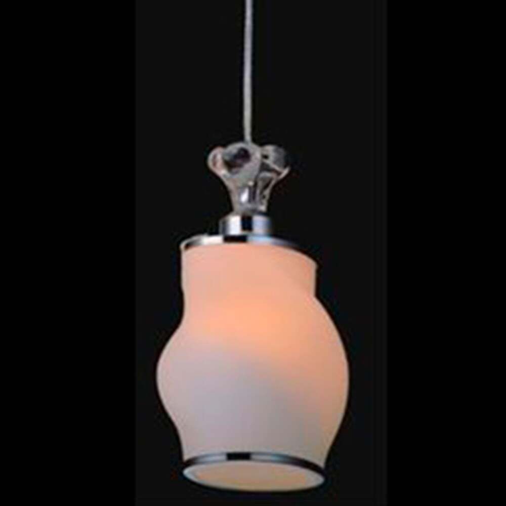 CANDIL PANTALLA ZIGZAG1LUZ LED E27BASE CROMADA IIDSA