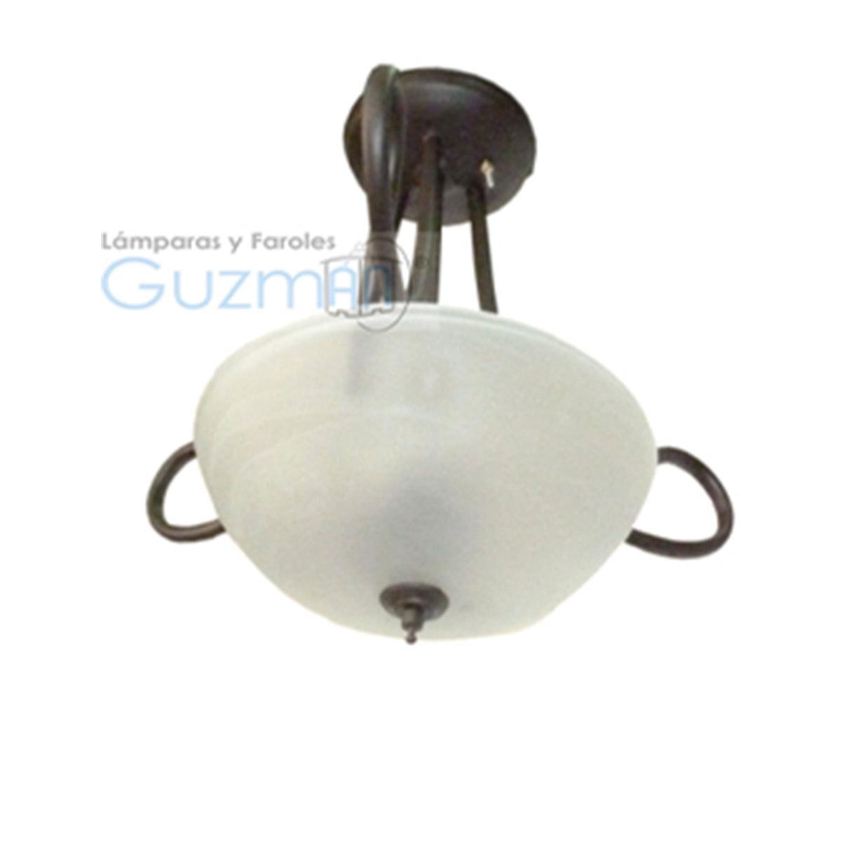 CANDIL MODELO 1002 2 LUCES CON PANTALLA CHOCOLATE BLANCO MCA GUZMAN