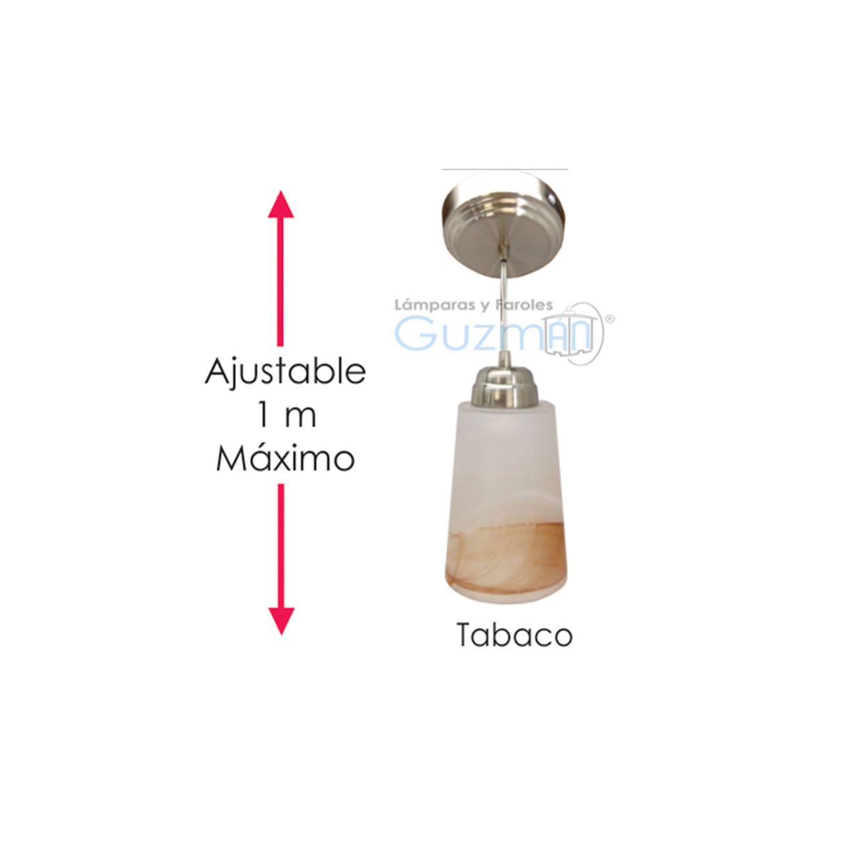 CAMPANA MODELO 512 ALTURA AJUSTABLE A 1 METRO TABACO MCA GUZMAN