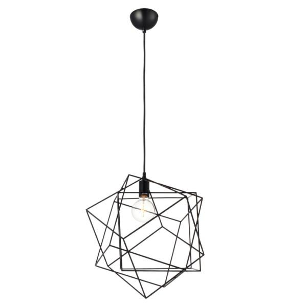 LUM SUSPENDIDO CUBOS E27 40W MAX 127V NEGRO CALUX *** HAE ***