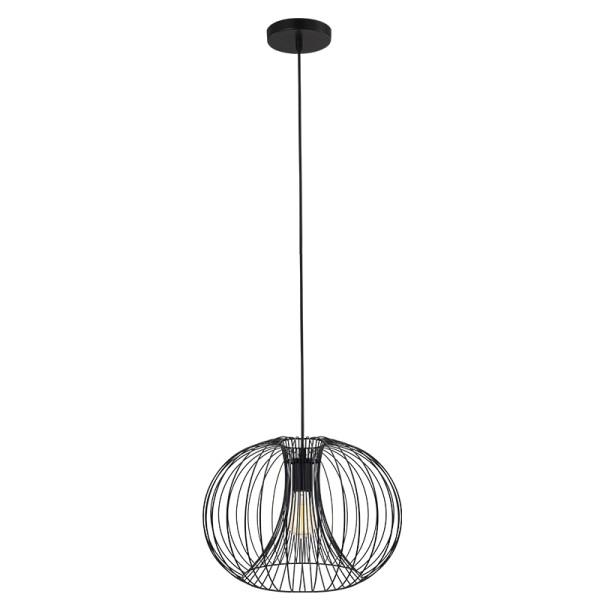 LUM REDONDO SUSPENDIDO 60W E27 NEGRO