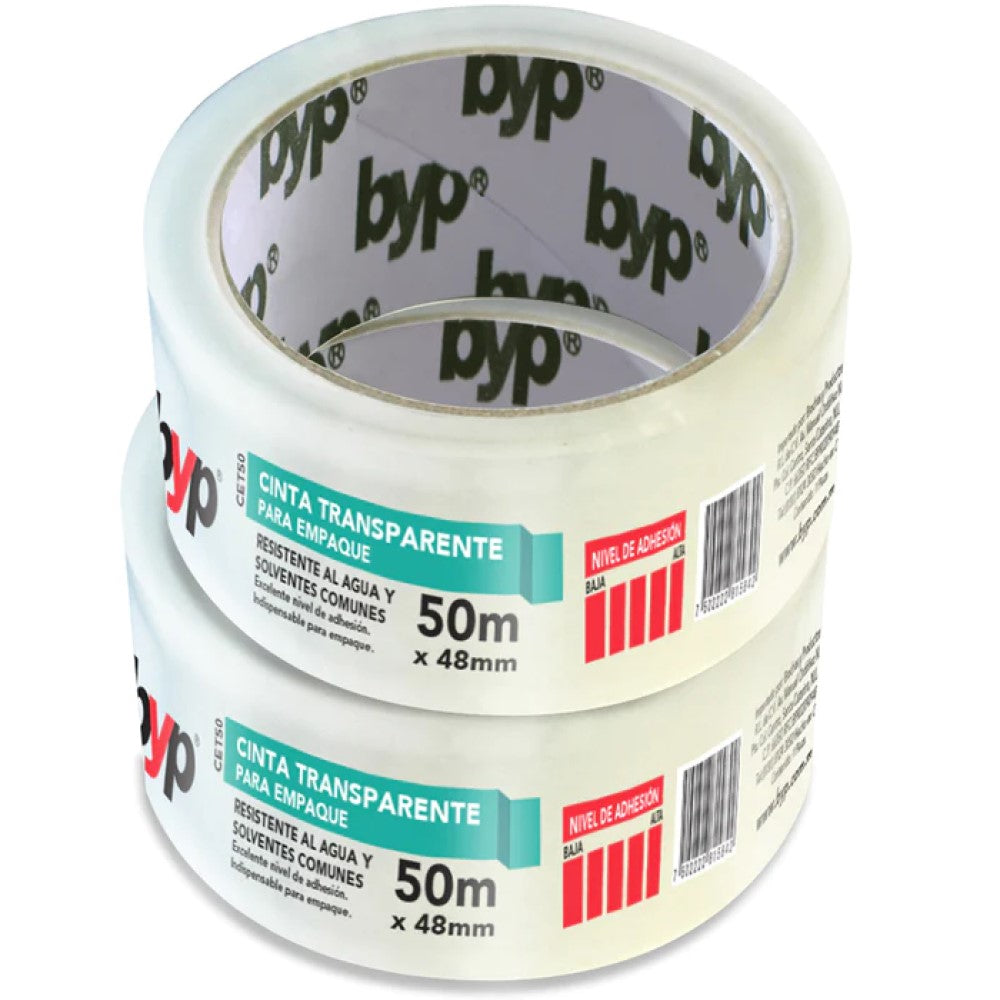 CINTA PARA EMPAQUE TRANSPARENTE 48X50
