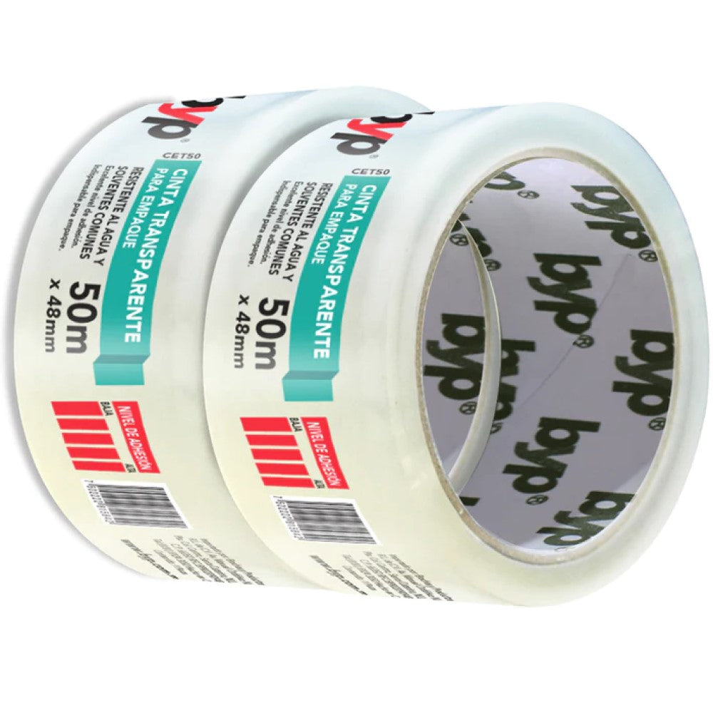 CINTA PARA EMPAQUE TRANSPARENTE 48X50