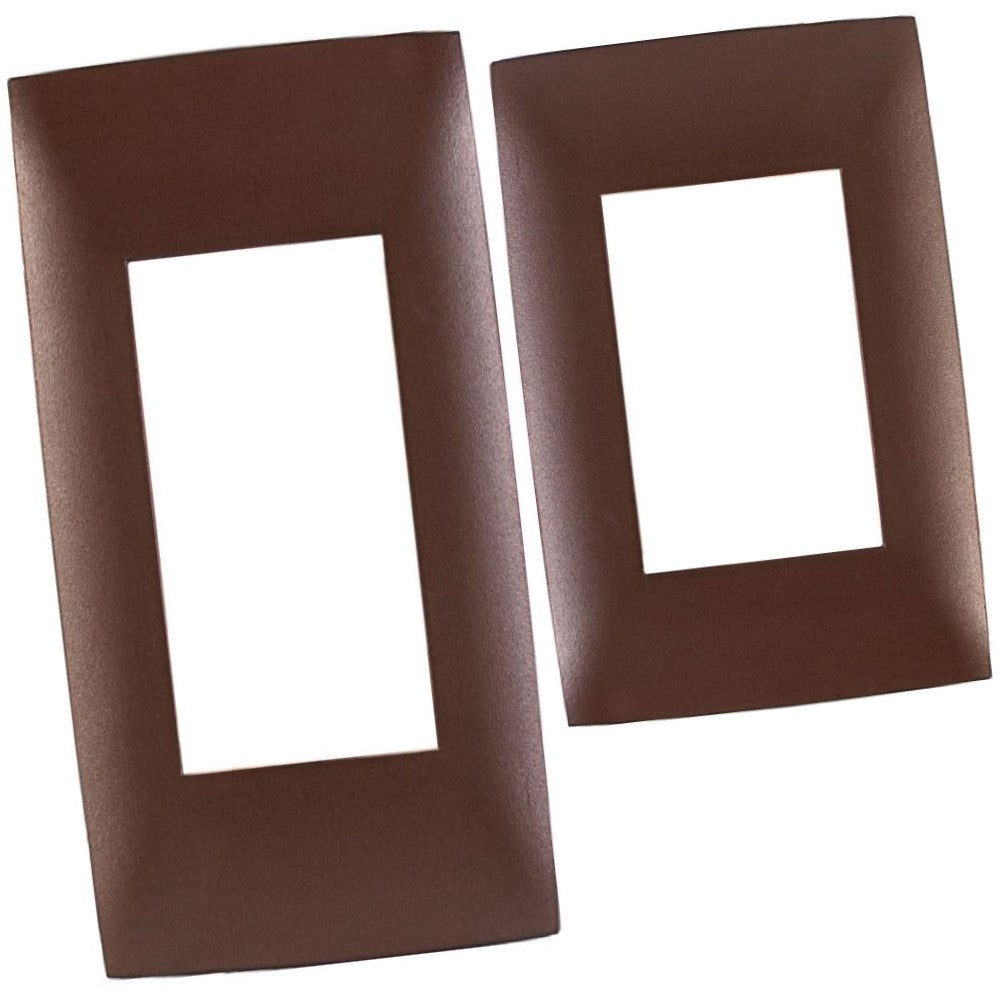 PLACA CIEN A COLOR 3 MODULOS COLOR CHOCOLATE MATE LEVITON