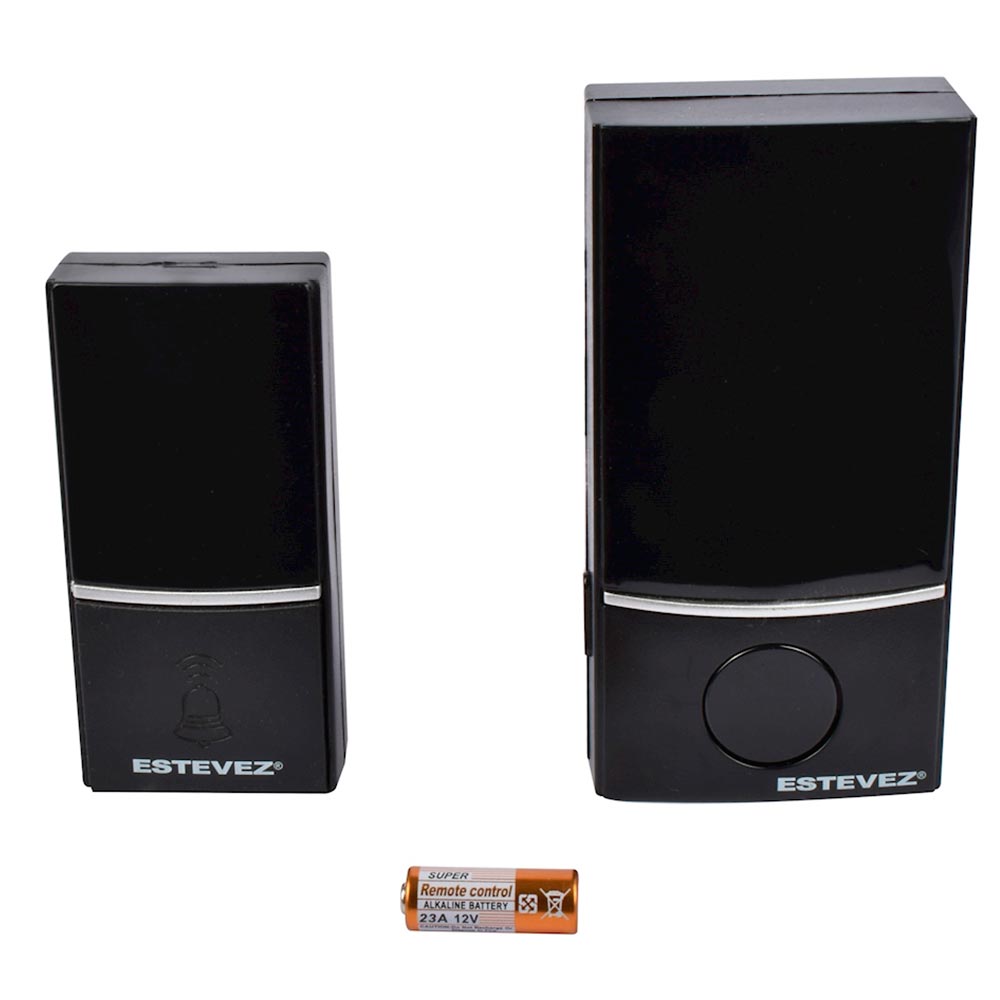 TIMBRE INALAMBRICO MINIMAL PLUG IN NEGRO