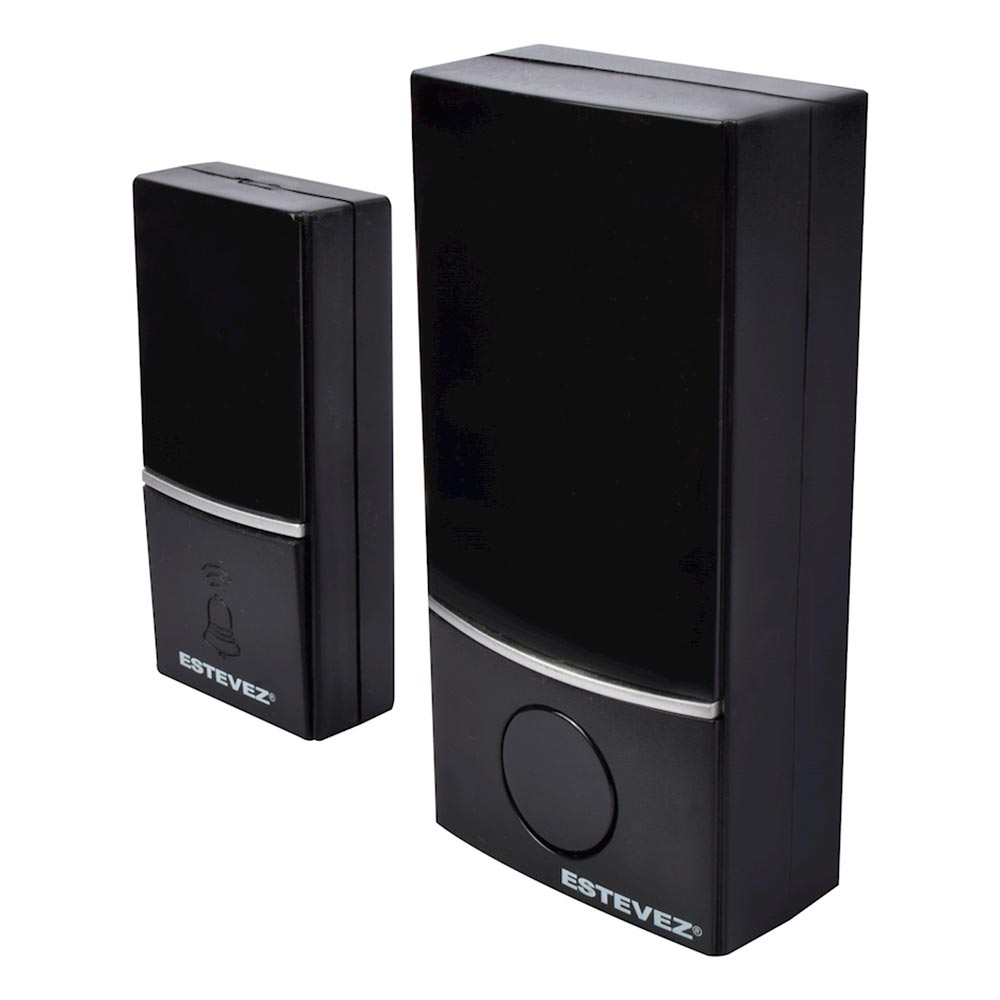 TIMBRE INALAMBRICO MINIMAL PLUG IN NEGRO