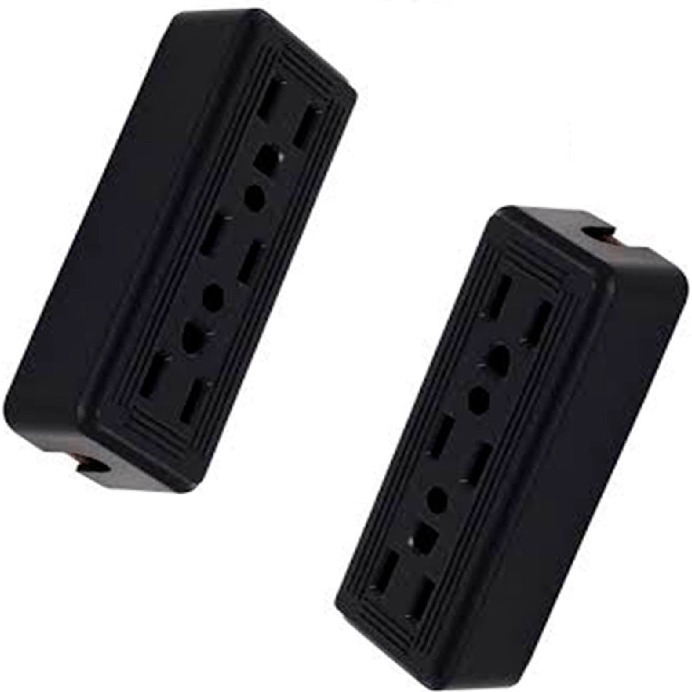MULTICONTACTO TRIPLE 15A 127V NEGRO