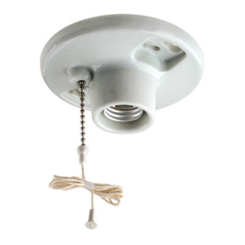 PORTALAMPARA PORCELANA C/APAGADOR 29816-00C LEVITON