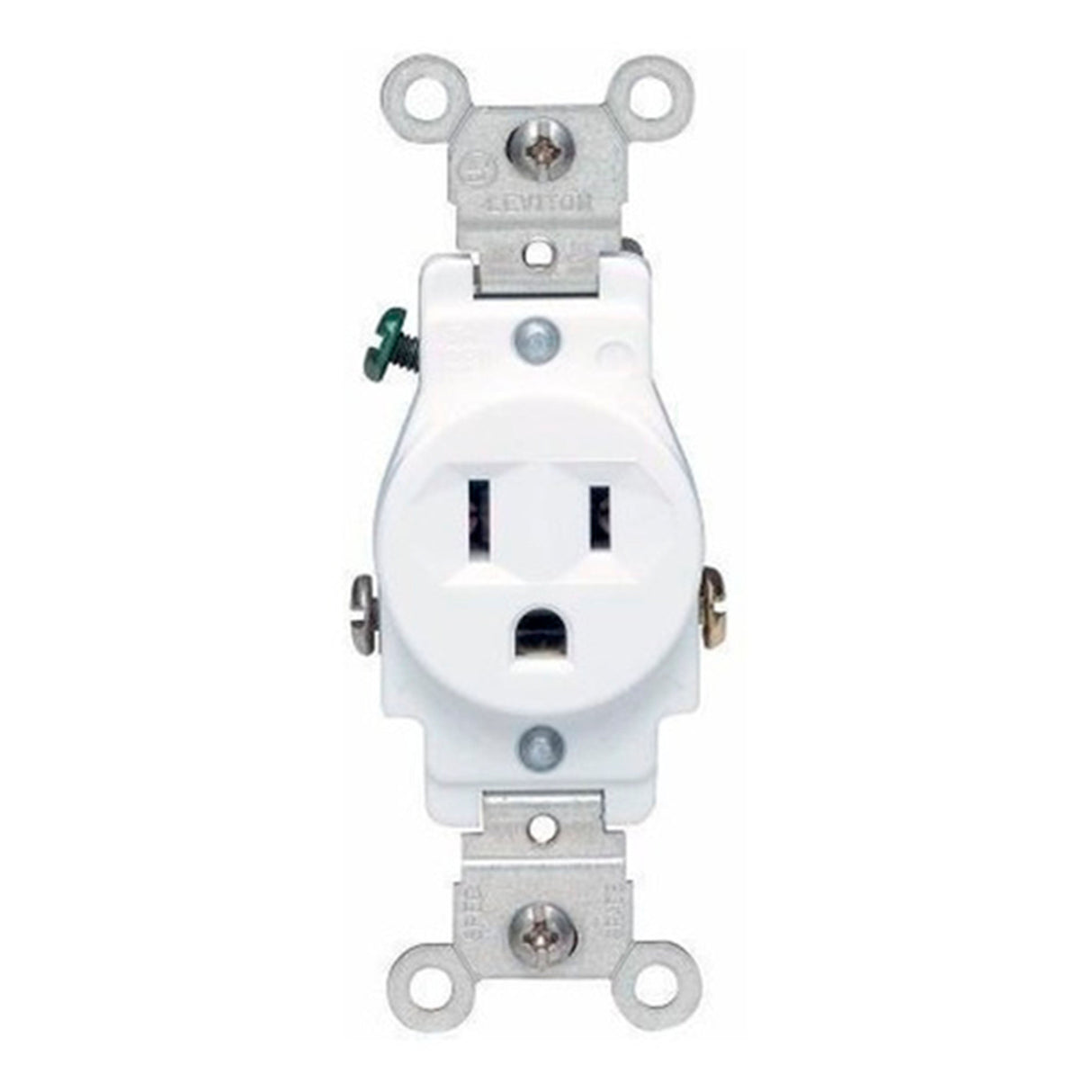 CONTACTO SENCILLO 2P-3H 15A/125V. BLANCO 05015-00W LEVITON