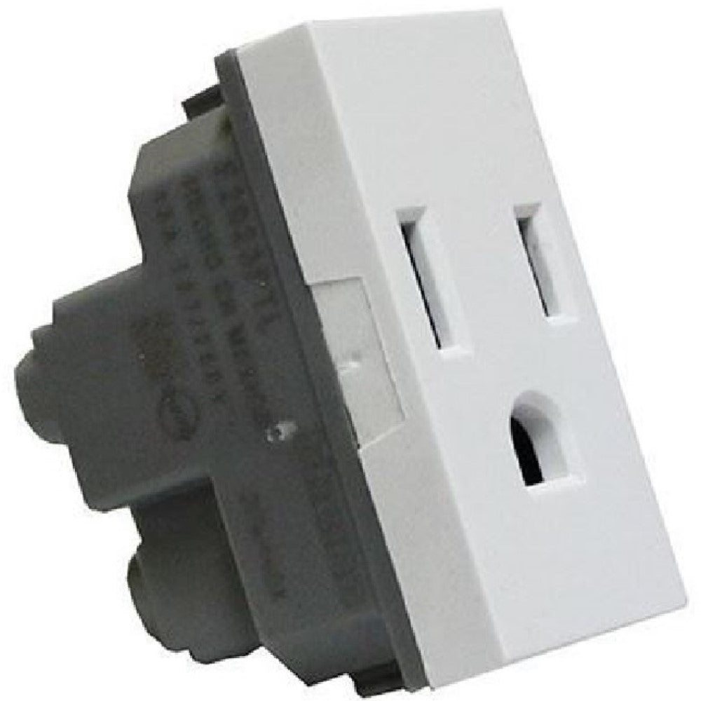 TOMACORRIENTE 2P+T CON PROTECCIÓN INFANTIL 15A 127-250V 1 MÓD.