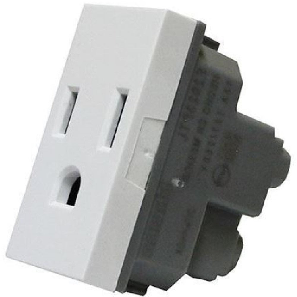 TOMACORRIENTE 2P+T CON PROTECCIÓN INFANTIL 15A 127-250V 1 MÓD.