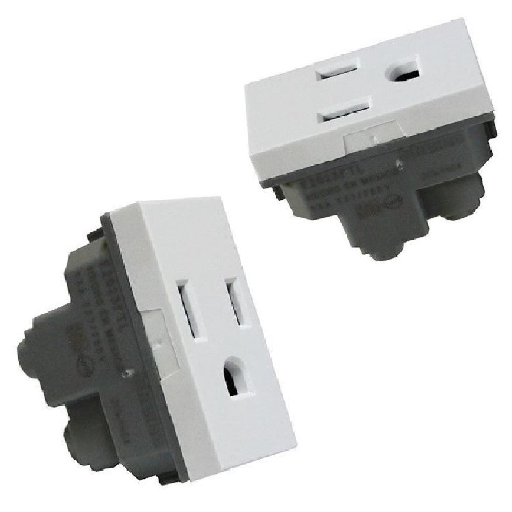 TOMACORRIENTE 2P+T CON PROTECCIÓN INFANTIL 15A 127-250V 1 MÓD.