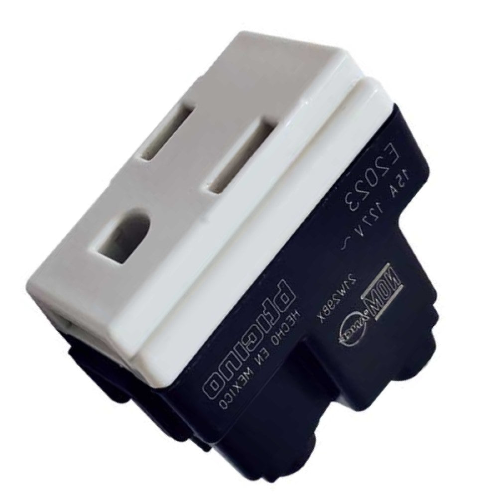 CONTACTO CON POLO A TIERRA 15A 125V 2P 3H E2023 MODUS BTICINO