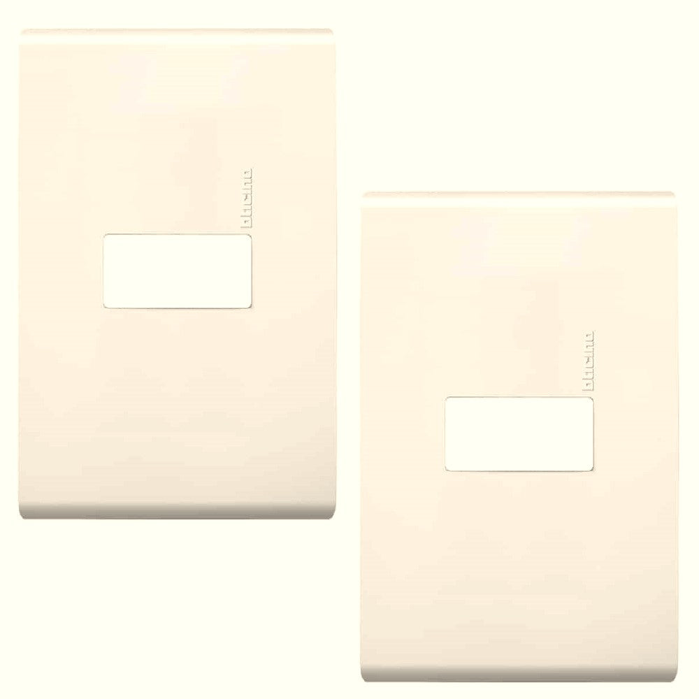 PLACA DE 1 MODULO CON CHASIS DE RESINA, COLOR MARFIL