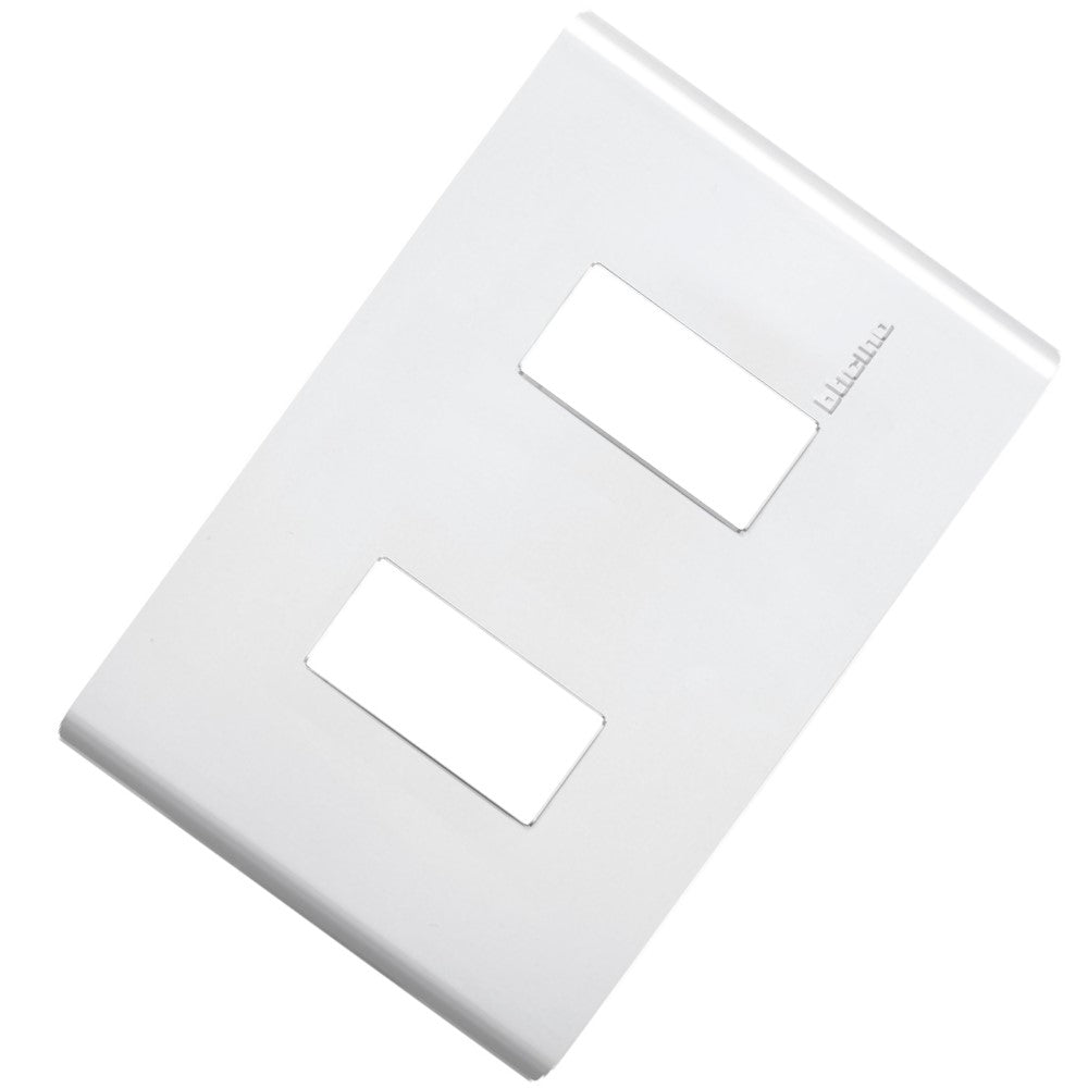 PLACA CON CHASIS RESINA 2 MODULOS BLANCO