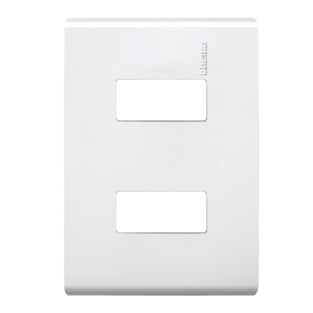 PLACA DE 2 MÓDULOS CON CHASIS DE RESINA COLOR BLANCO