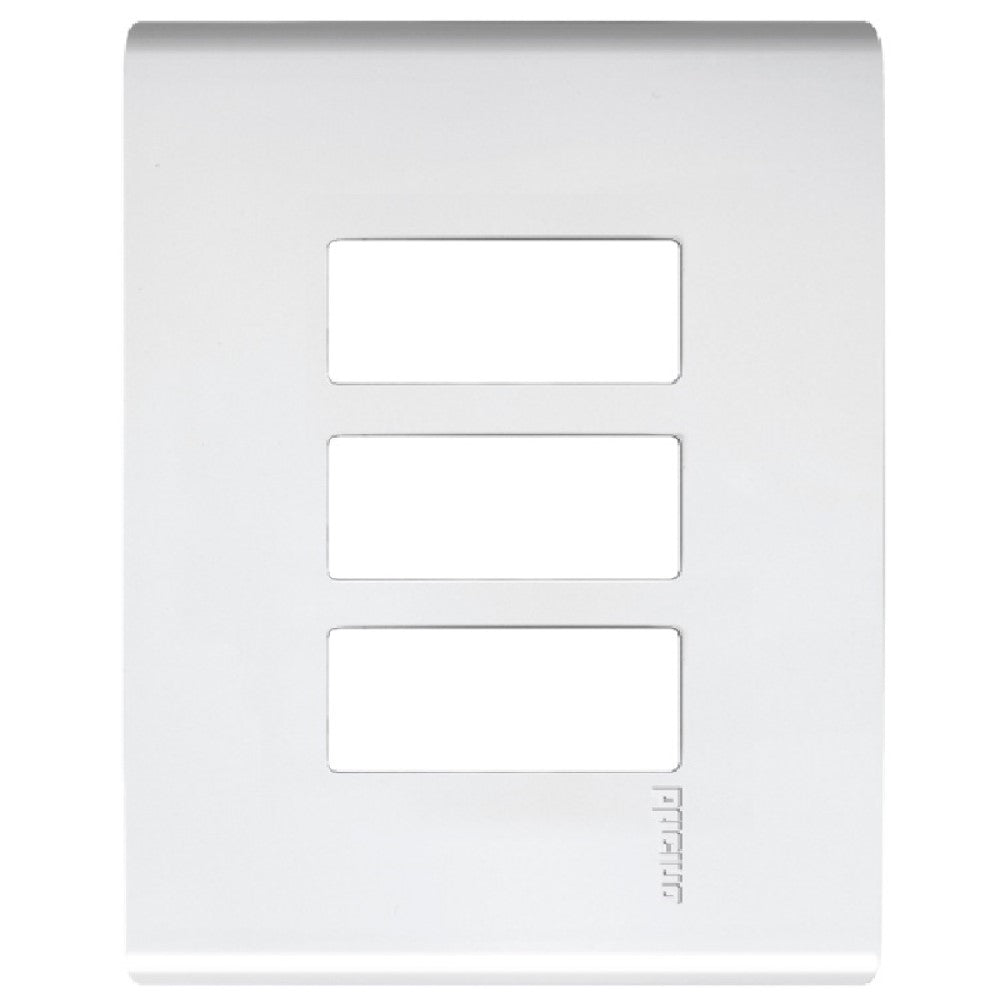 PLACA CON CHASIS RESINA 3 MODULOS BLANCO