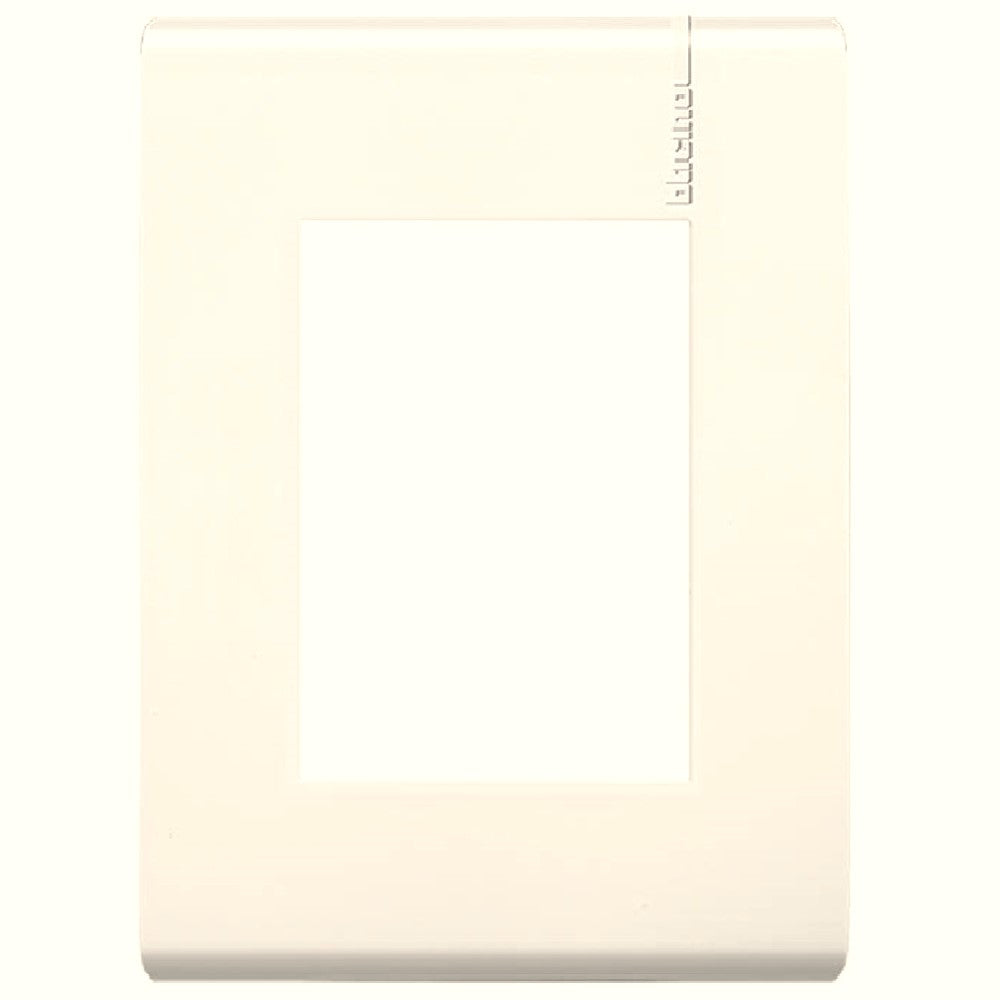 PLACA DE 3 MODULOS CON CHASIS DE RESINA, COLOR MARFIL