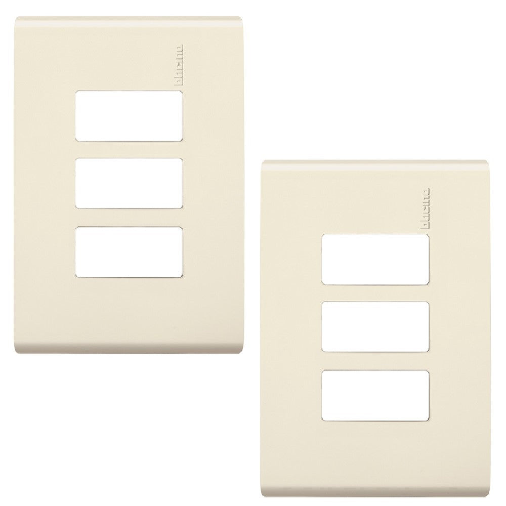 PLACA MARFIL RESTYLE DE RESINA CON CHASIS 3 MÓDULOS