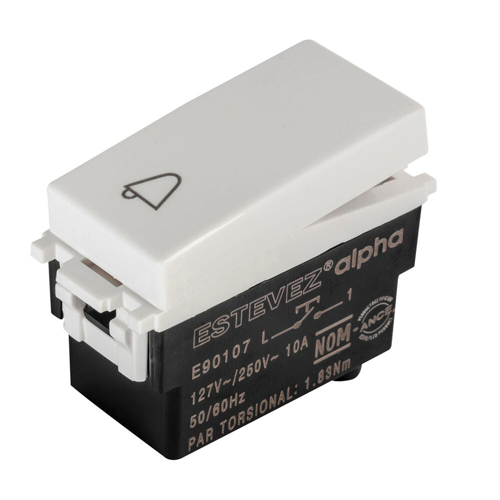BOTÓN PARA TIMBRE ESTEVEZ ALPHA CAMPANA BLANCO
