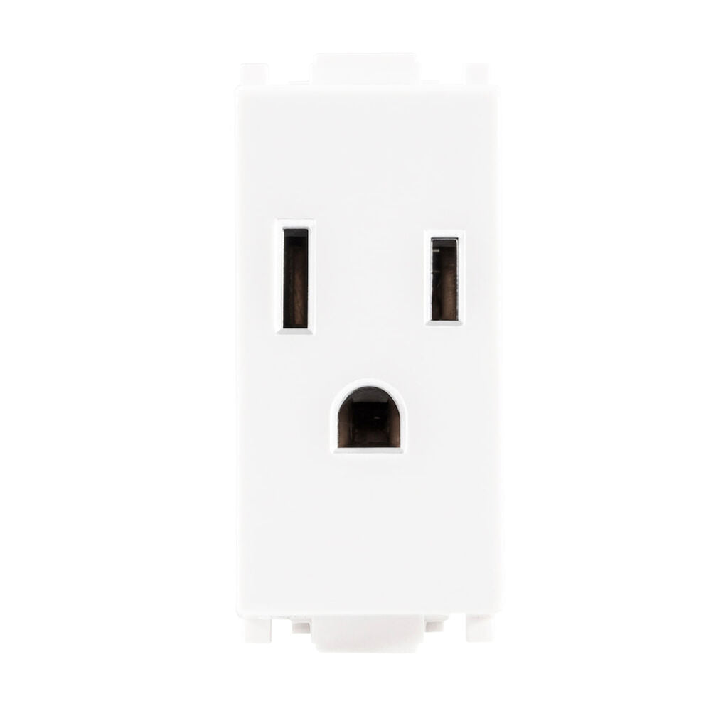 CONTACTO ESTEVEZ ALPHA 2 POLOS CON TIERRA 1 MÓDULO BLANCO