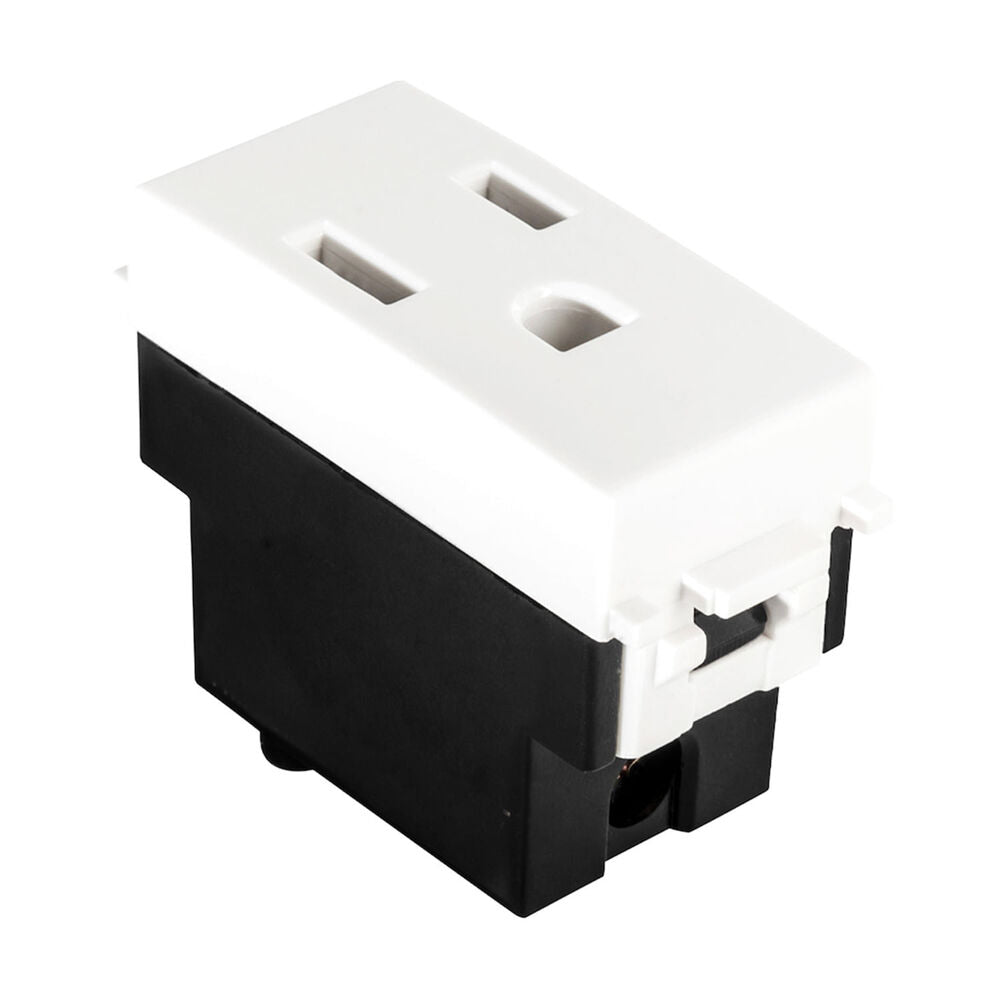 CONTACTO ESTEVEZ ALPHA 2 POLOS CON TIERRA 1 MÓDULO BLANCO