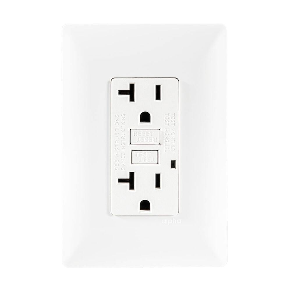 CONTACTO DÚPLEX ESTEVEZ ALPHA 2 POLOS CON FALLA A TIERRA BLANCO *** OFRECER GFTR1-00W ***