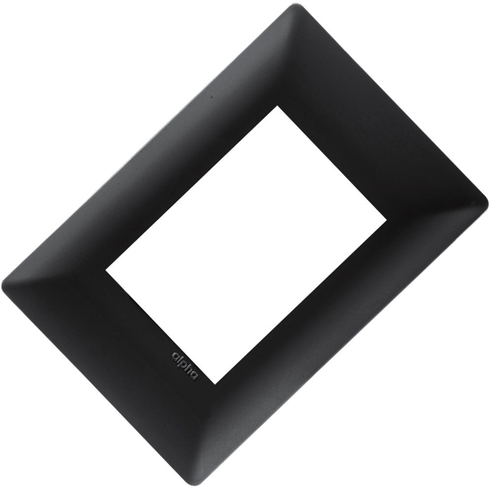 PLACA POLICARBONATO NEGRA 3 VENTANAS ALPHA